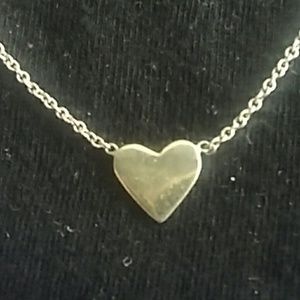 Sterling silver necklace with attached heart ♥